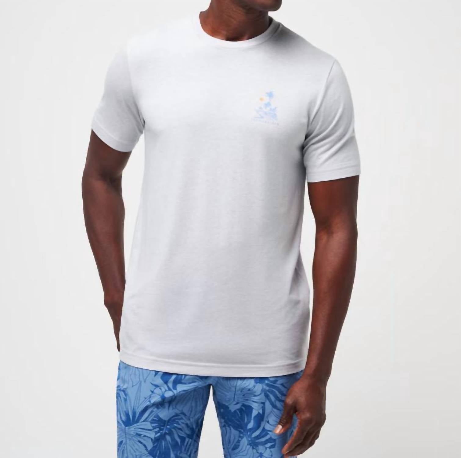

Футболка Off The Pier в цвете Heather Light Grey TravisMathew