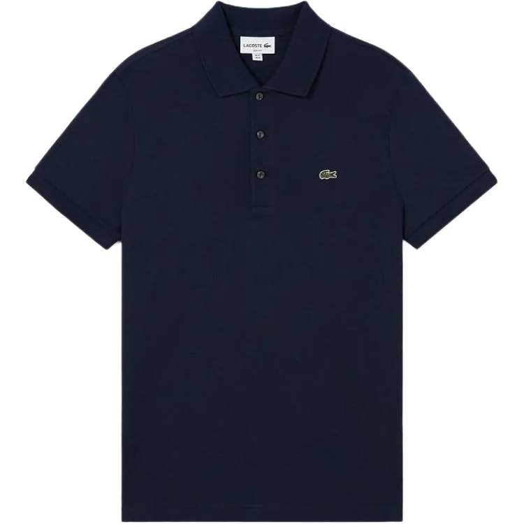 Футболка поло с вышитым логотипом LACOSTE, 166/темно-синий