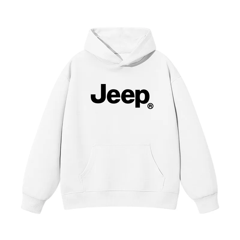 Толстовка с капюшоном утепленная унисекс Jeep, белый