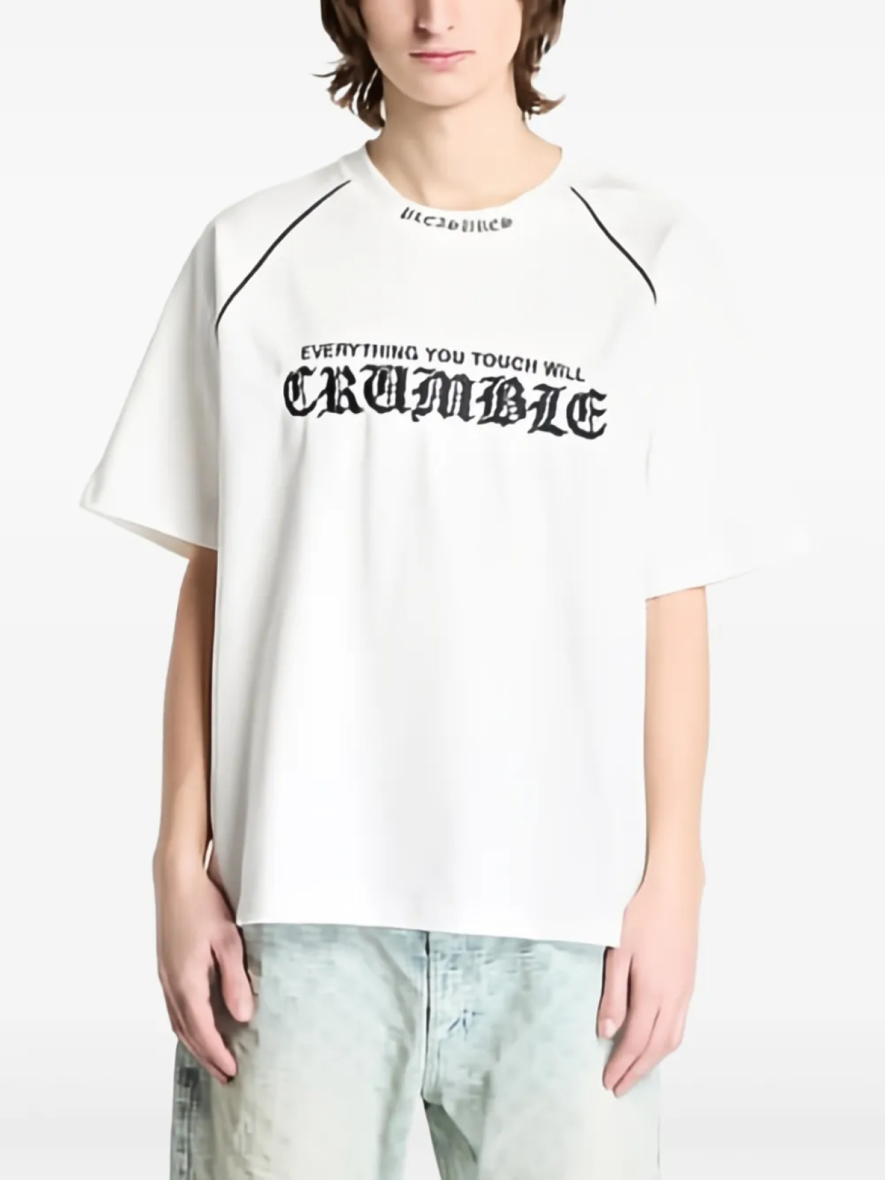 

Pleasures Crumble Heavyweight Raglan Футболка, белый