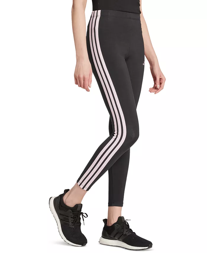 Женские облегающие леггинсы с высокой посадкой и полной длиной adidas, черный — фото 3