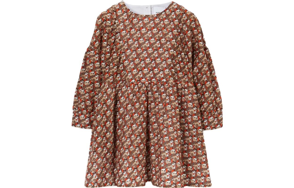 

Детское платье Burberry Kids, цвет Orange