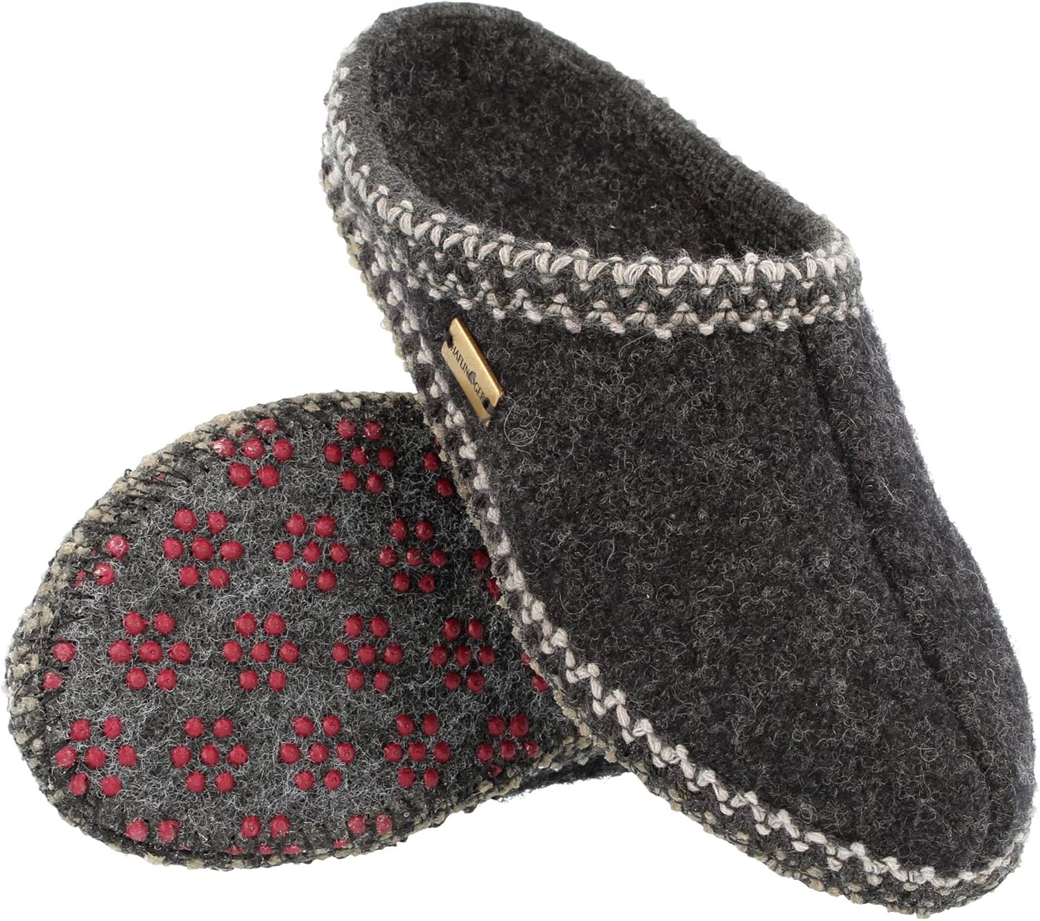 Унисекс тапочки HAFLINGER AS с войлочной подошвой, Charcoal — фото 2