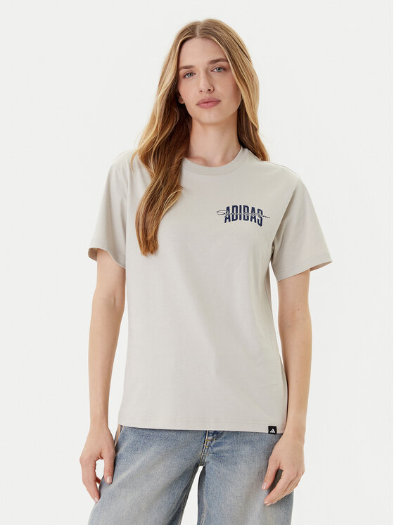 

Футболка regular fit Collegiate Graphic JM4348 Adidas, бежевый