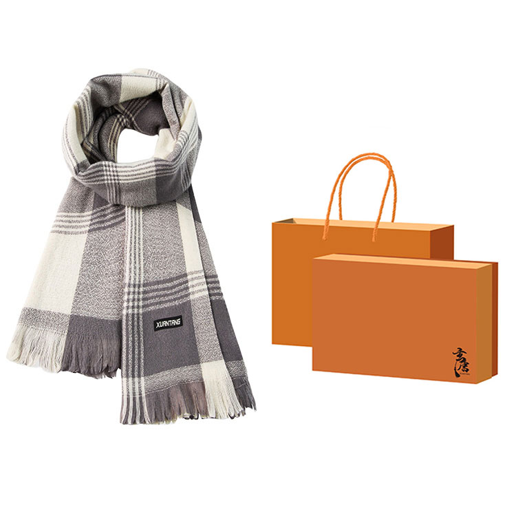 

Вязаный шарф унисекс, Gray, Box