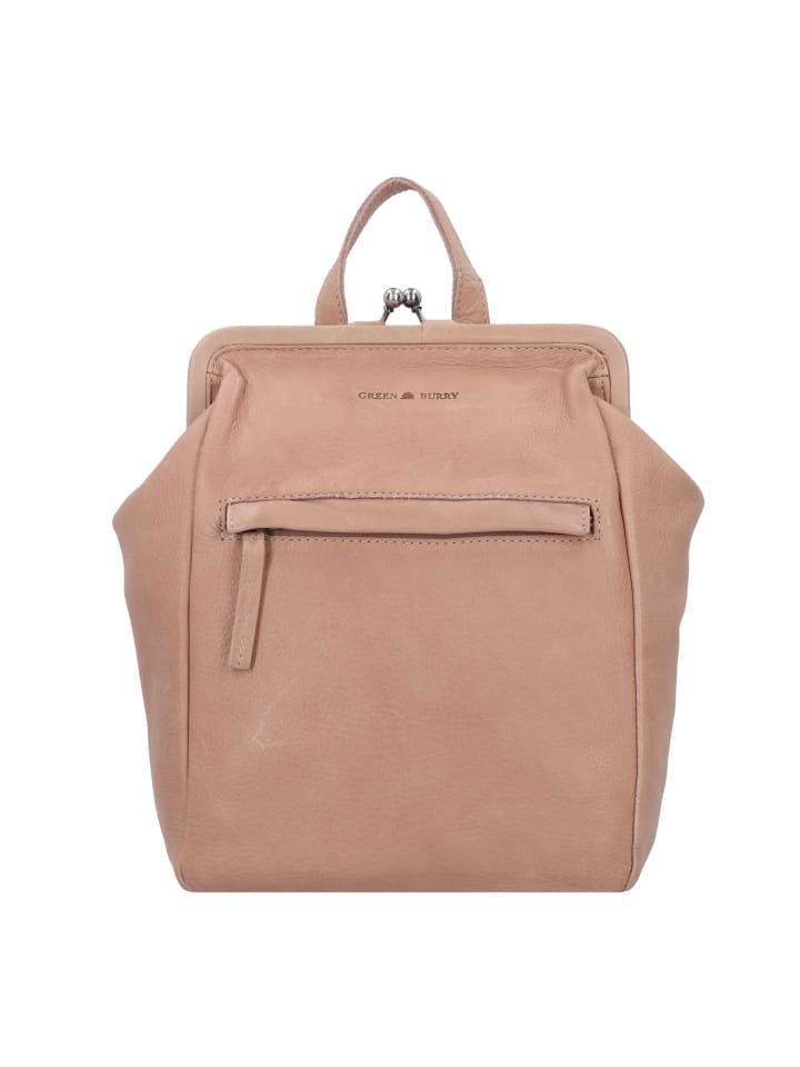 

Рюкзак Greenburry Vintage washed City Rucksack Leder 27 cm, серо-коричневый