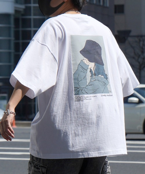 

Футболка оверсайз с коротким рукавом, принт на спине, вышивка ILL'S, белый