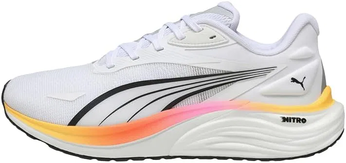 Мужские кроссовки Puma Electrify Nitro 4 для бега по улицам, Puma White Poison Pink Sun Stream — фото 2