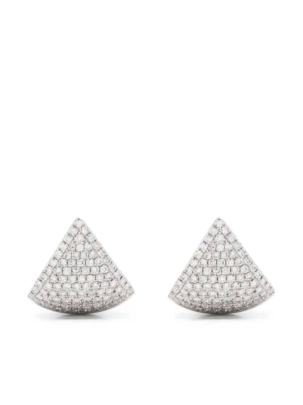 

Серьги-гвоздики из белого золота с бриллиантами Ef Collection, серебяный