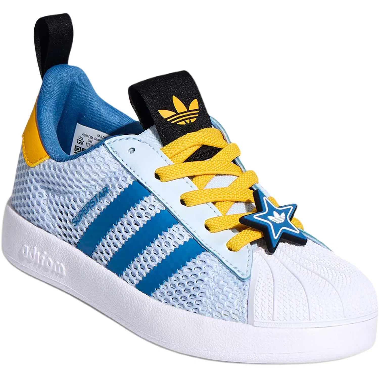 Кроссовки детские AdiFOM Superstar 360 Low top для скейтбординга Blue White Kids' Adidas Originals — фото 4