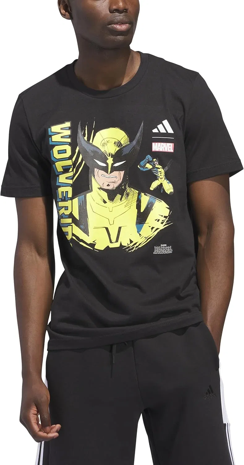 Футболка Marvel Wolverine adidas, Black/Deadpool — фото 2