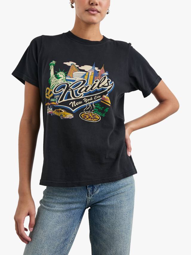 

Нью-Йоркская футболка Boyfriend с принтом Rails, Rails New York