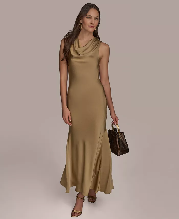 

Женское платье с капюшоном Donna Karan New York, золотой