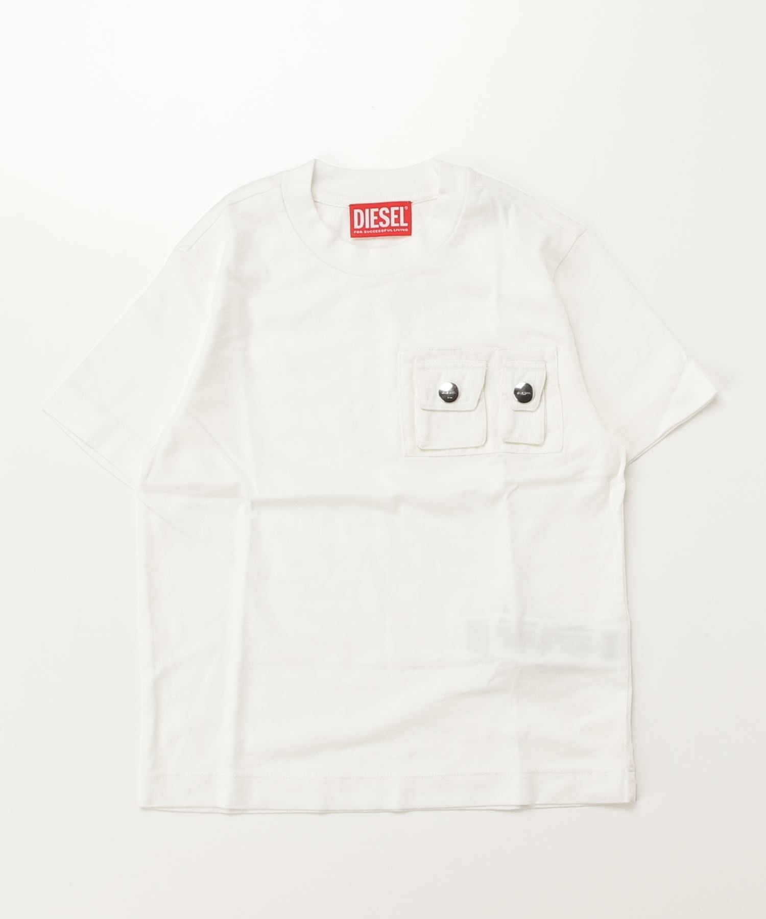 Детская и подростковая футболка с коротким рукавом DIESEL, White
