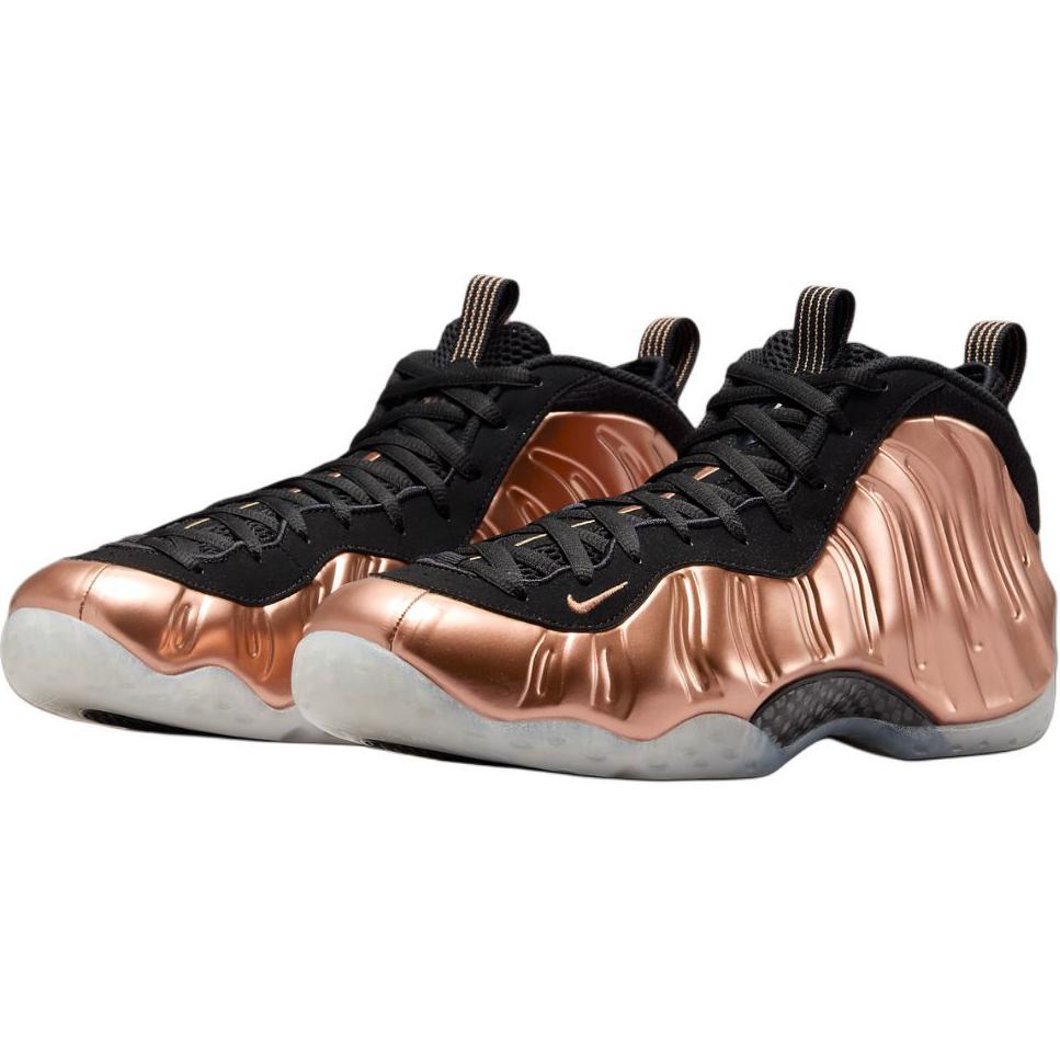 Air Foamposite One устойчивые к истиранию высокие детские баскетбольные кроссовки copper Nike, черный — фото 4