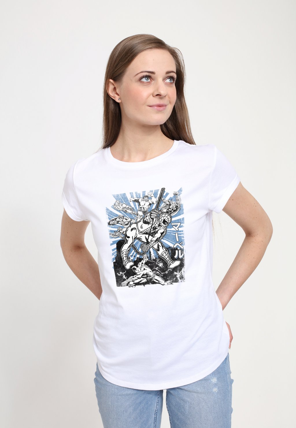 

Футболка с принтом AVENGERS CLASSIC AVENGERS KANJI Henry Tiger, белый