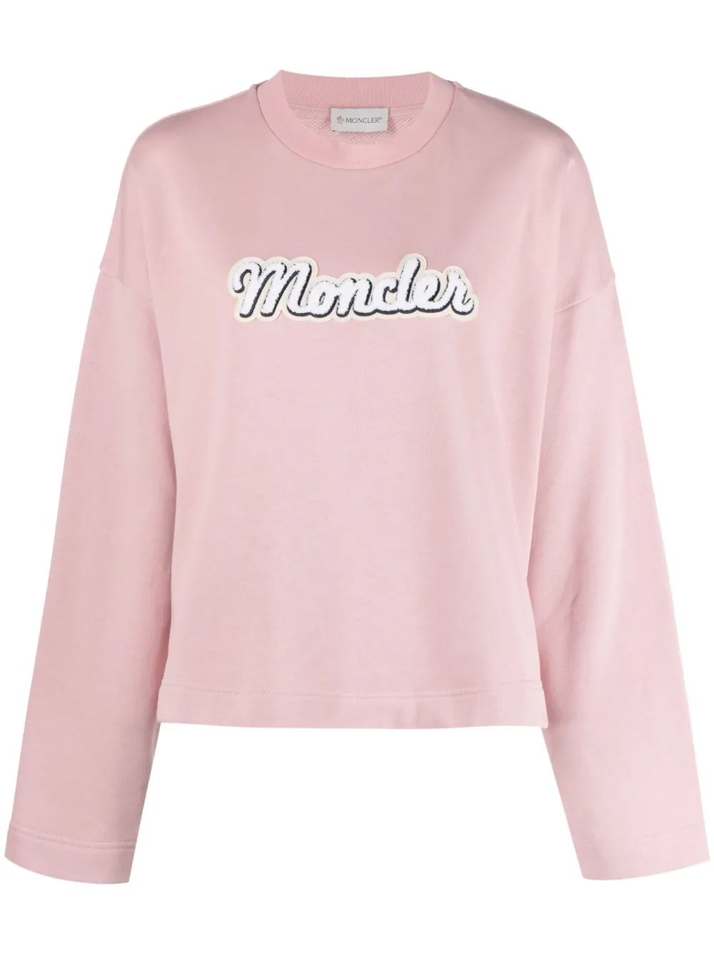 

Футболка с длинными рукавами и логотипом MONCLER, розовый