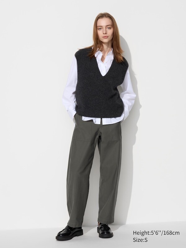

Изогнутые брюки пекаря Uniqlo, зеленый