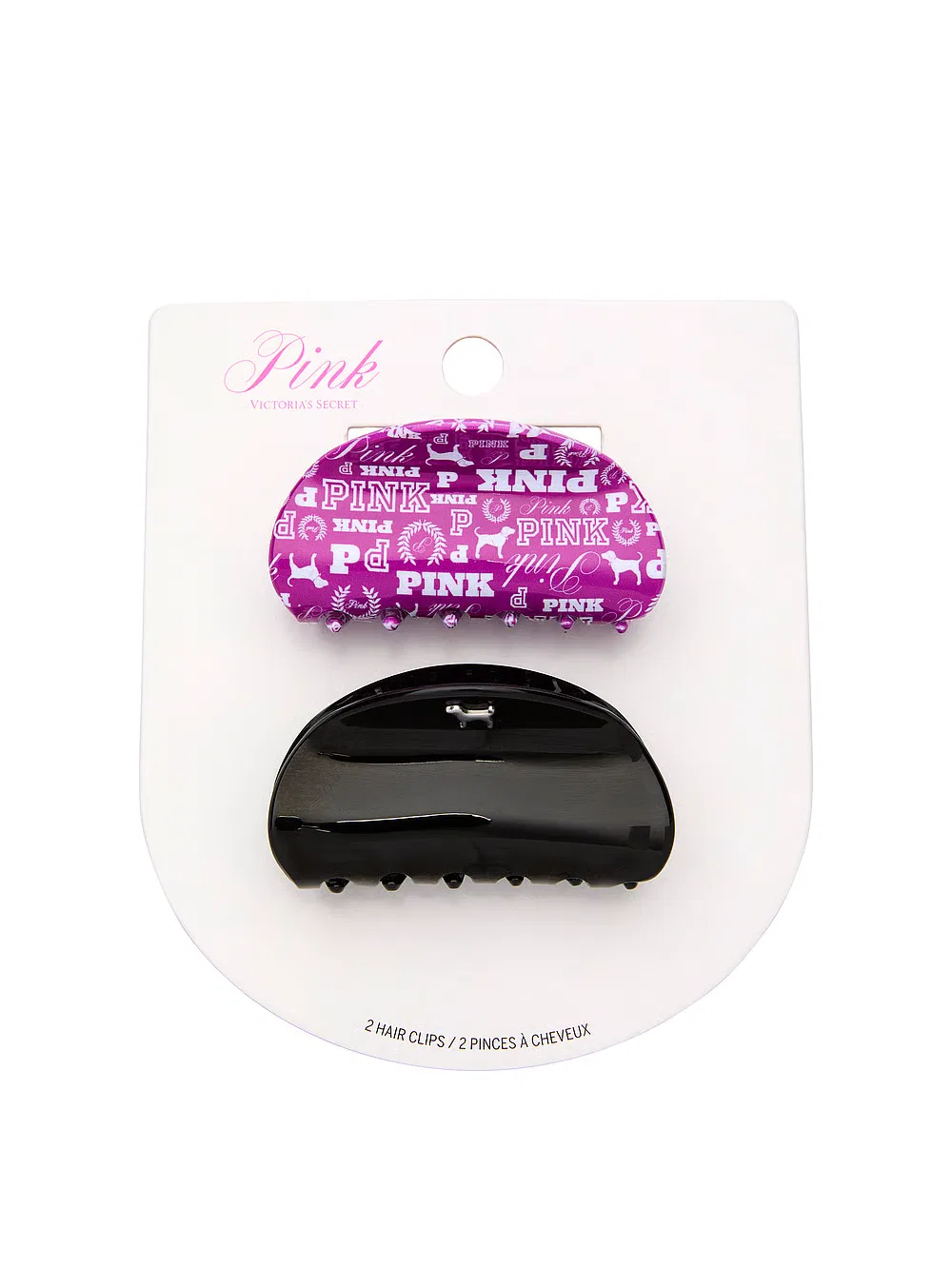 Женский набор заколок для волос PINK, Black/Heritage Print