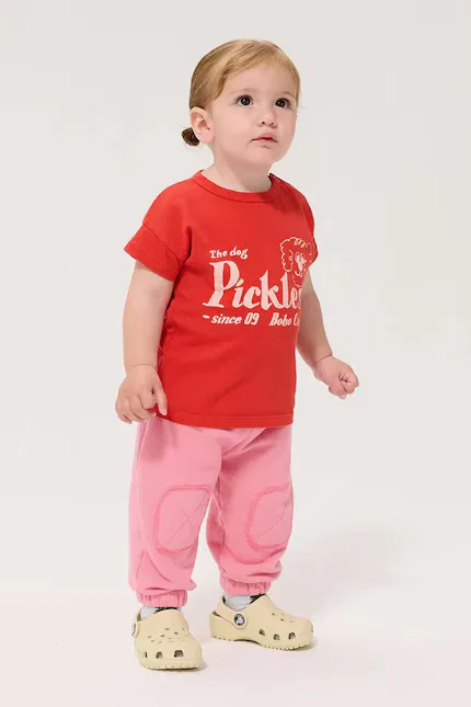 Спортивные штаны из хлопка Spodnie dresowe Bobo Choses, розовый