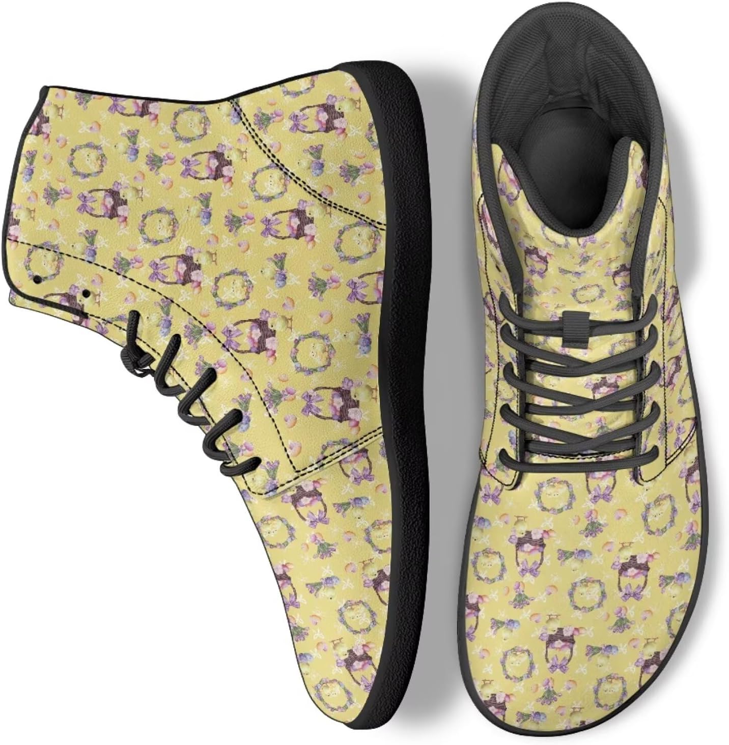 

Унисекс кроссовки на высокой подошве для ходьбы из искусственной кожи, беговые кроссовки для путешествий, офиса и работы для женщин и мужчин Ecaestolph, желтый