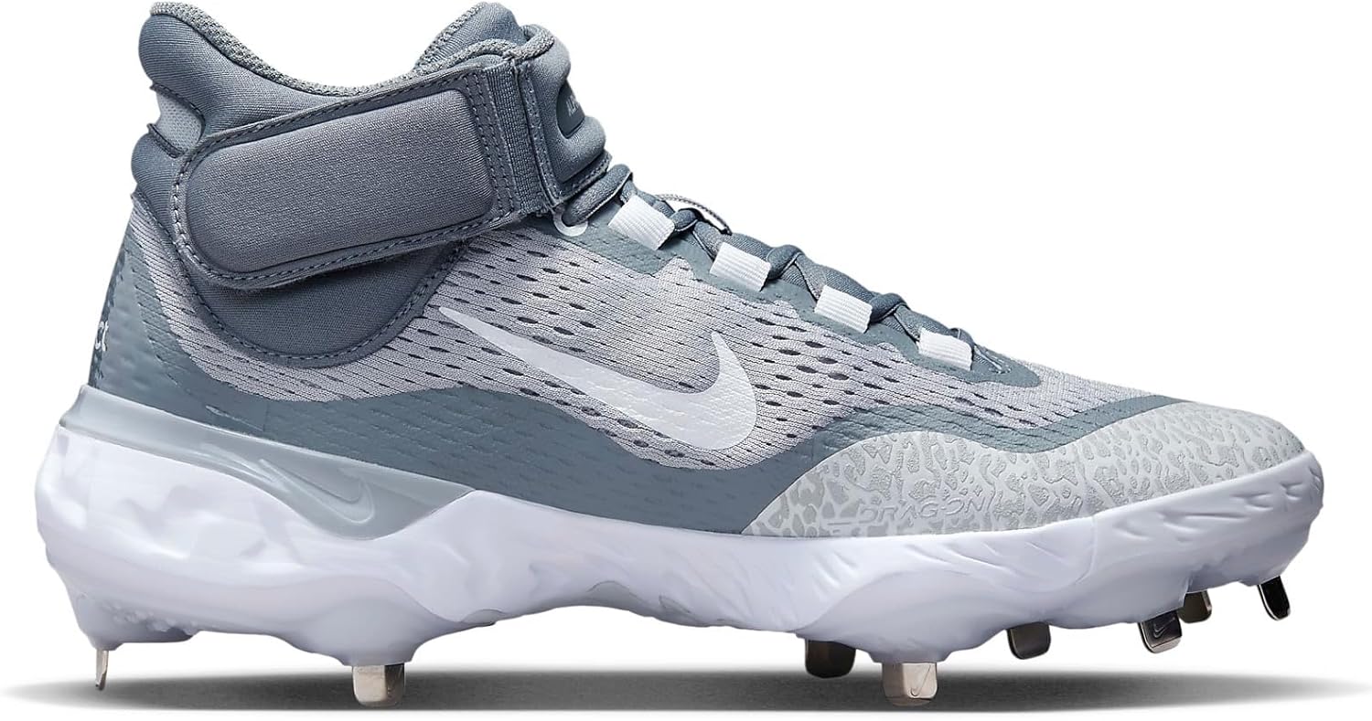 Бейсбольные бутсы Elite 4 Mid Metal от Nike - Alpha Huarache, Wolf Grey/Cool Grey/Pure Platinum/White — фото 3