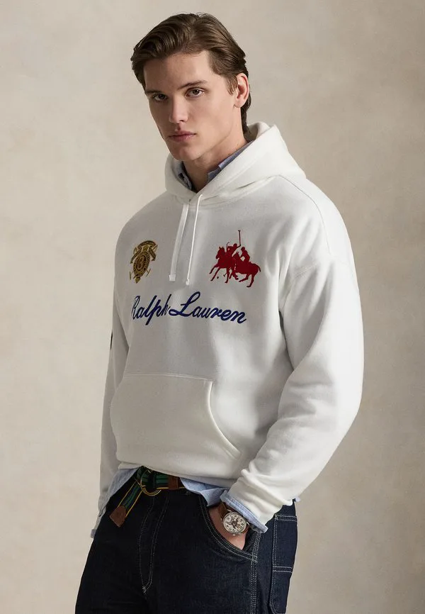

Толстовка свободного кроя из плотного флиса Polo Ralph Lauren, White, Белый, Толстовка свободного кроя из плотного флиса Polo Ralph Lauren, White