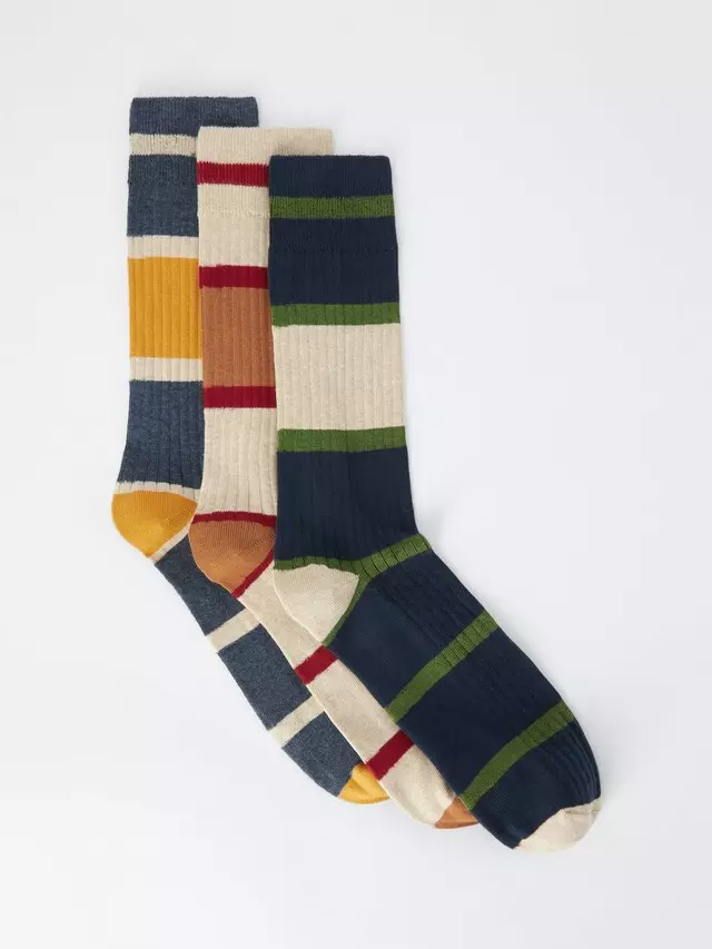 

Носки John Lewis Colour Block 3 шт, разноцветный