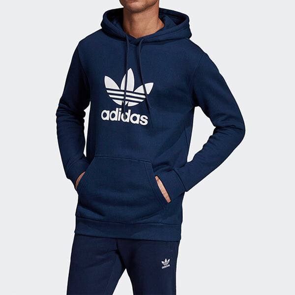 Толстовка adidas originals Trefoil Sports Pullover Lake Blue, синий — фото 3