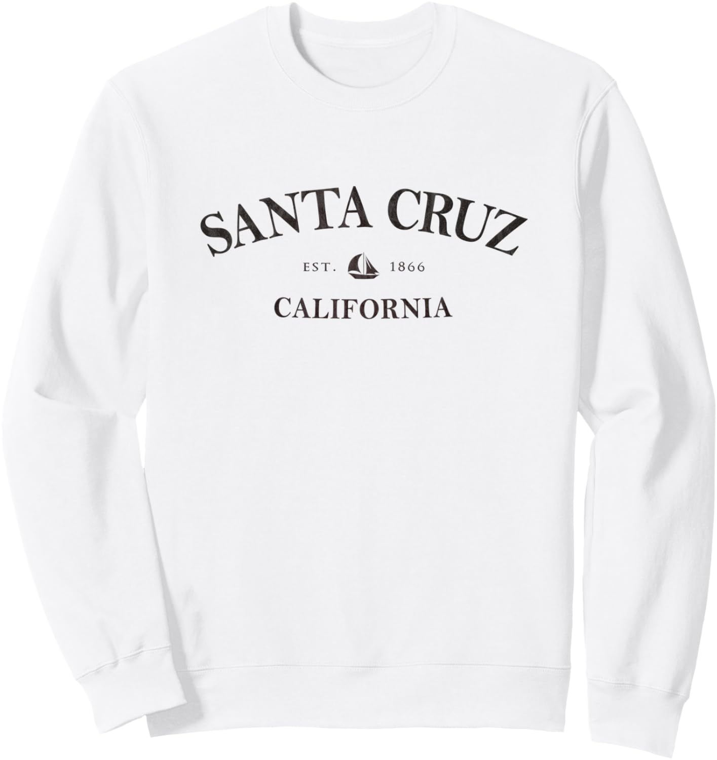 

Санта-Круз, Калифорния, Графический принт «Калифорния - Санта-Круз», Толстовка California Apparel Do., белый