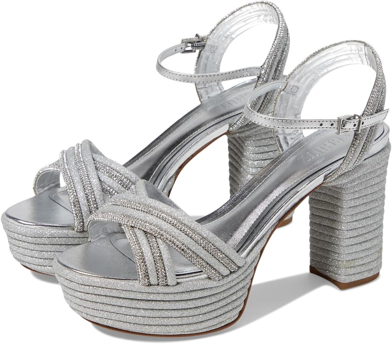 

Сандалии Schutz Latifah Glam, цвет Prata/Cristal/Prata