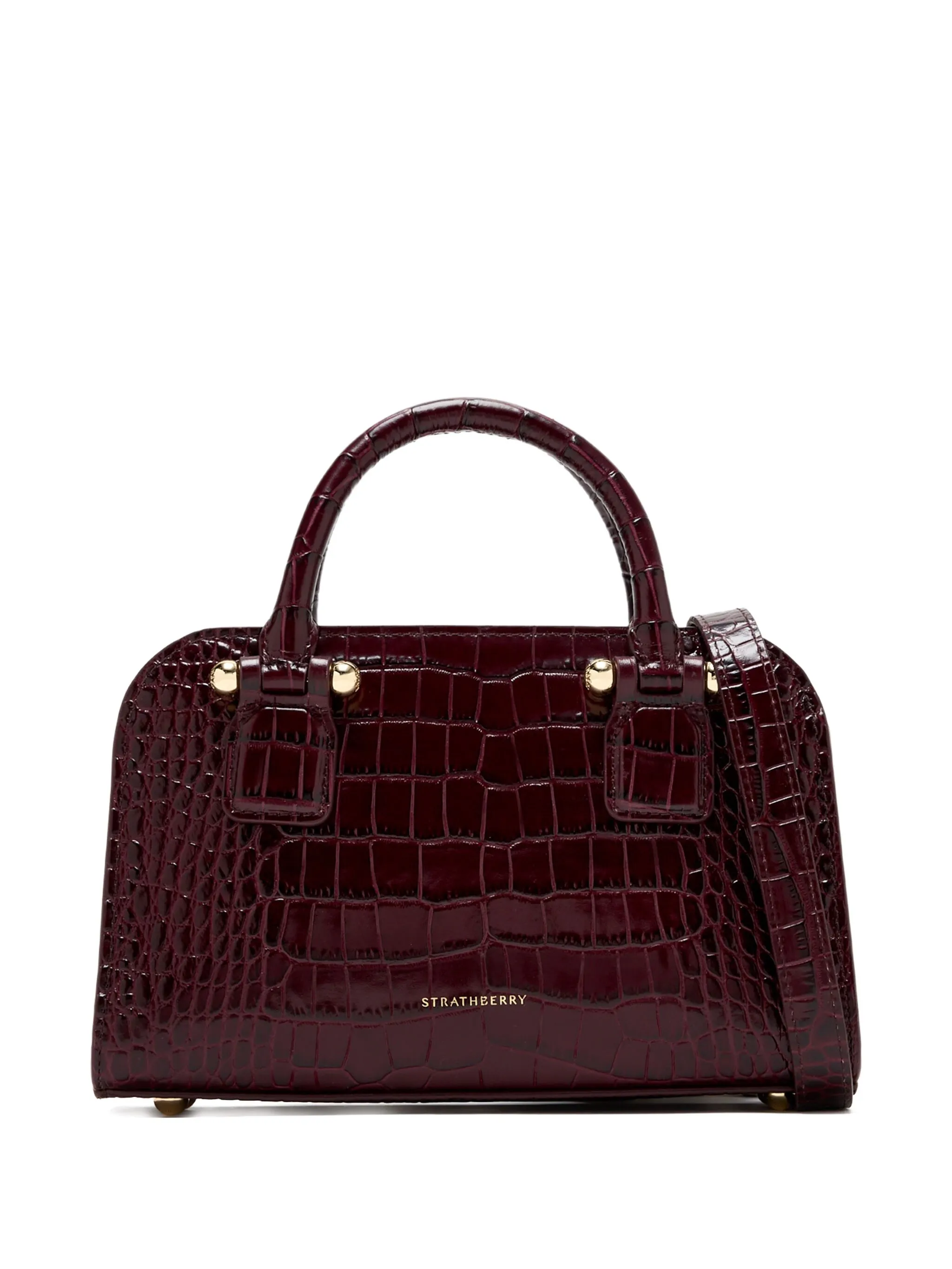 

Маленькая сумка с тиснением под крокодила Strathberry, красный