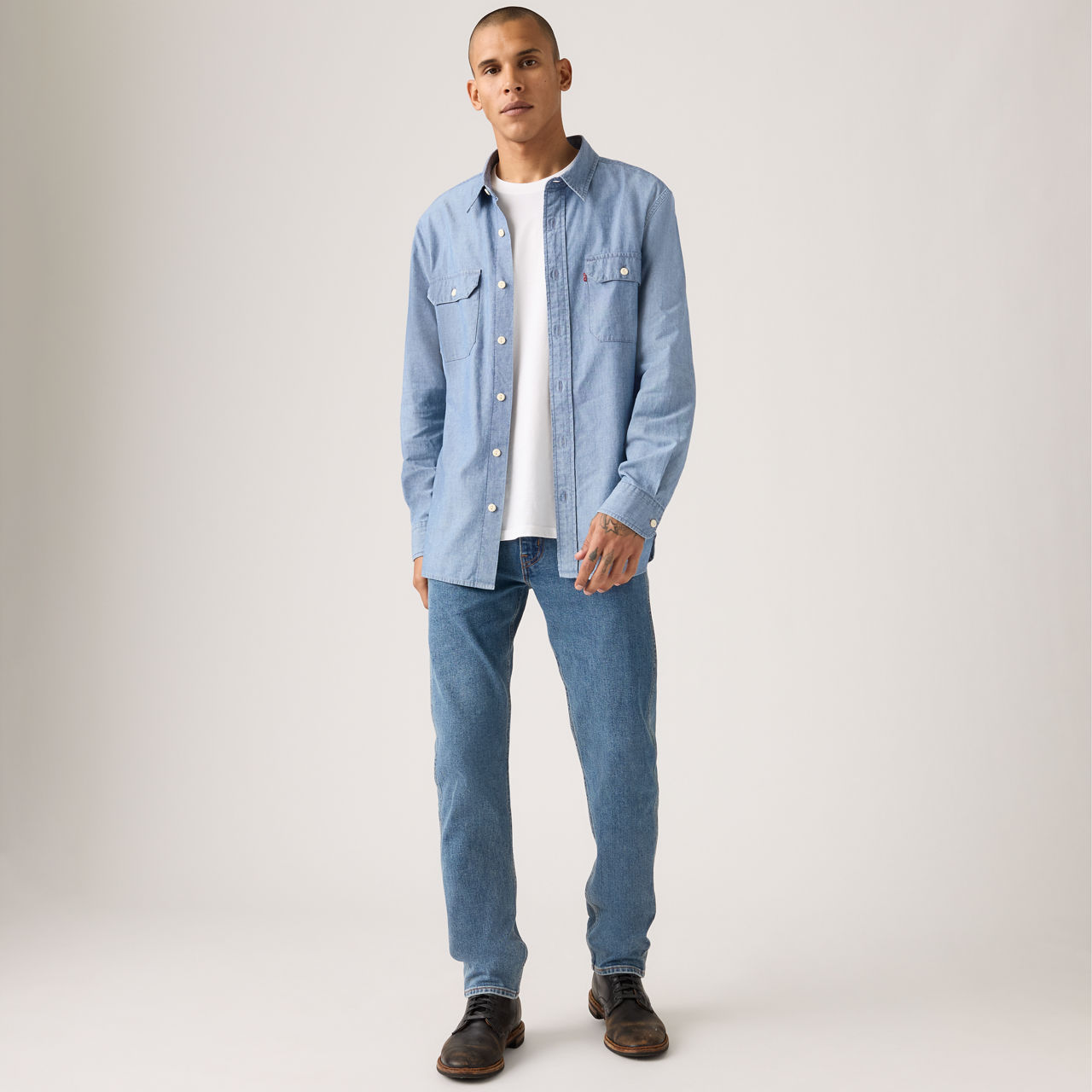 

511 Узкие практичные мужские джинсы Levi's, Medium Stonewash - Dark Wash
