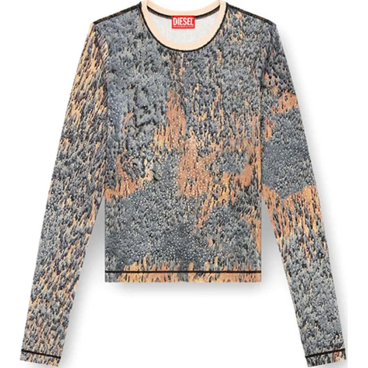 Футболка с длинным рукавом Diesel Gray Blue