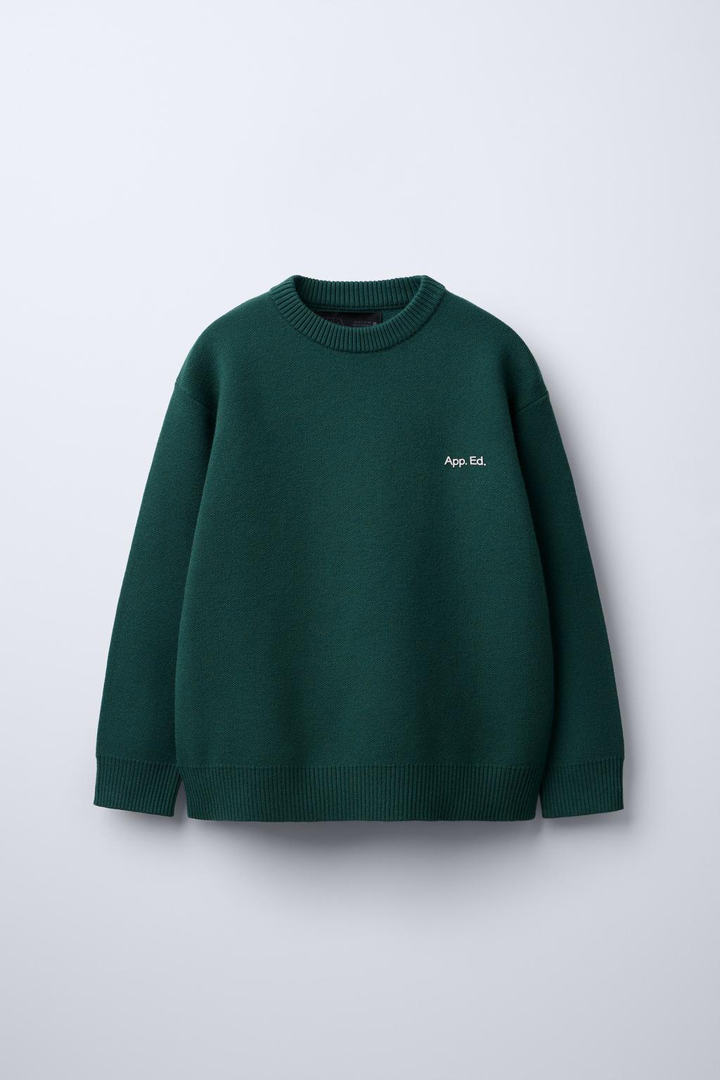 

Мягкий вязаный свитер ZARA, зеленый