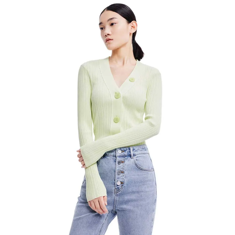 

Кардиган Lily Fashion Solid Color Knit, зеленый