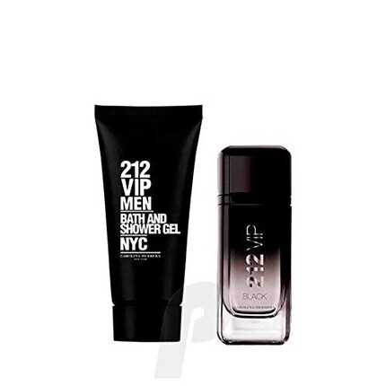 Подарочный набор 212 Vip Black: парфюмированная вода 100 мл + гель для душа 100 мл, Carolina Herrera — фото 2