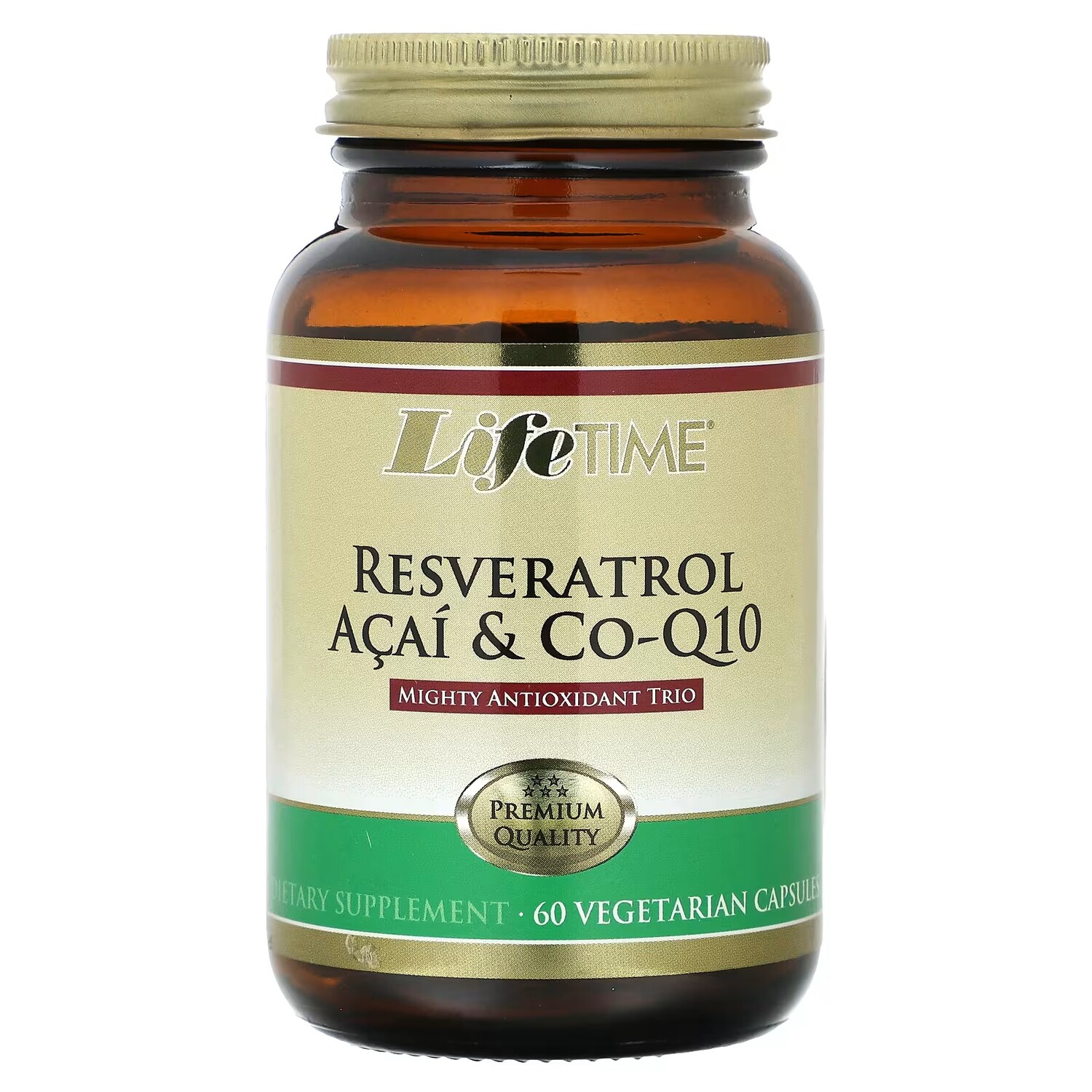

LifeTime витамины ресвератрол асаи и коэнзим Q10 60 вегетарианских капсул LifeTime Vitamins