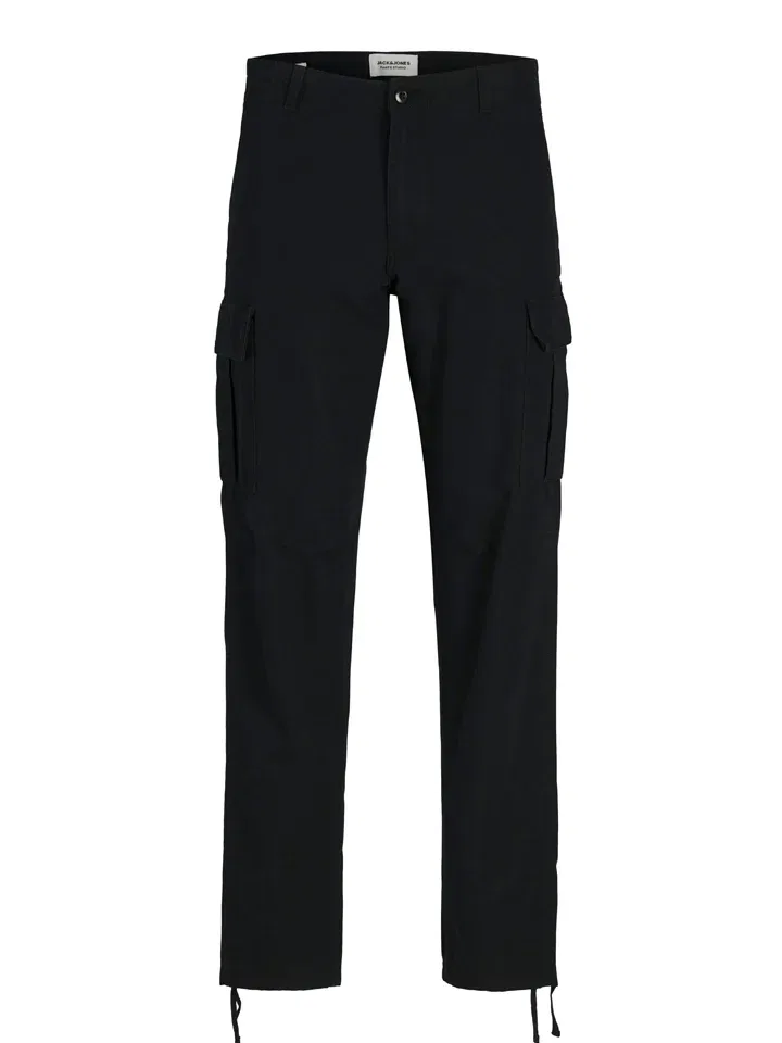 Штаны карго прямого кроя, Regular Waist JACK & JONES Junior, черный