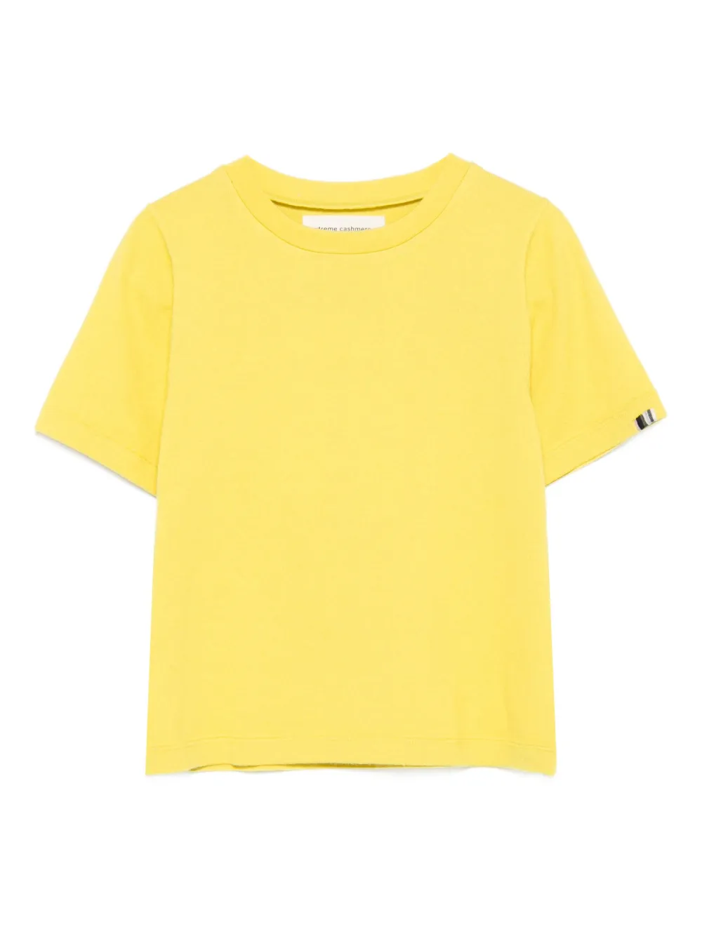 

Топ с круглым вырезом и короткими рукавами extreme cashmere, желтый
