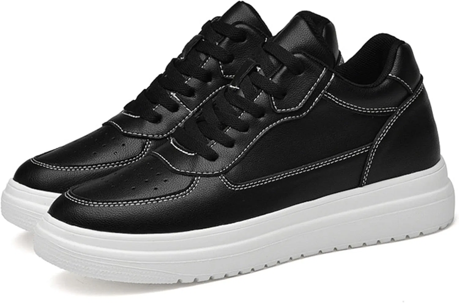 Кроссовки 2026 Schuhe Herren mit Erhöhungen fr Herren, 6/8/10 cm, Unisex, höhenverstellbar, lässige Erhöhungen, rutschfeste, atmungsaktive Turnschuhe Schnrschuhe (3) Generic, Schwarz