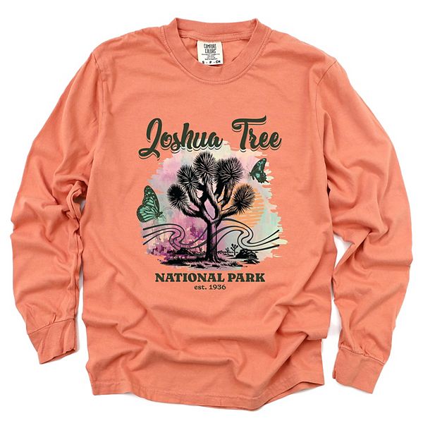 

Футболка с длинным рукавом Joshua tree national park est 1936 garment dyed Simply Sage Market, Terracotta