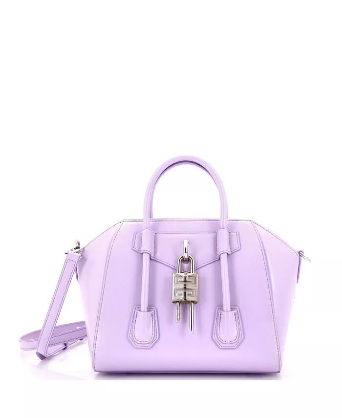 

Мини-сумка Antigona Lock из кожи Pre-Owned Givenchy, фиолетовый