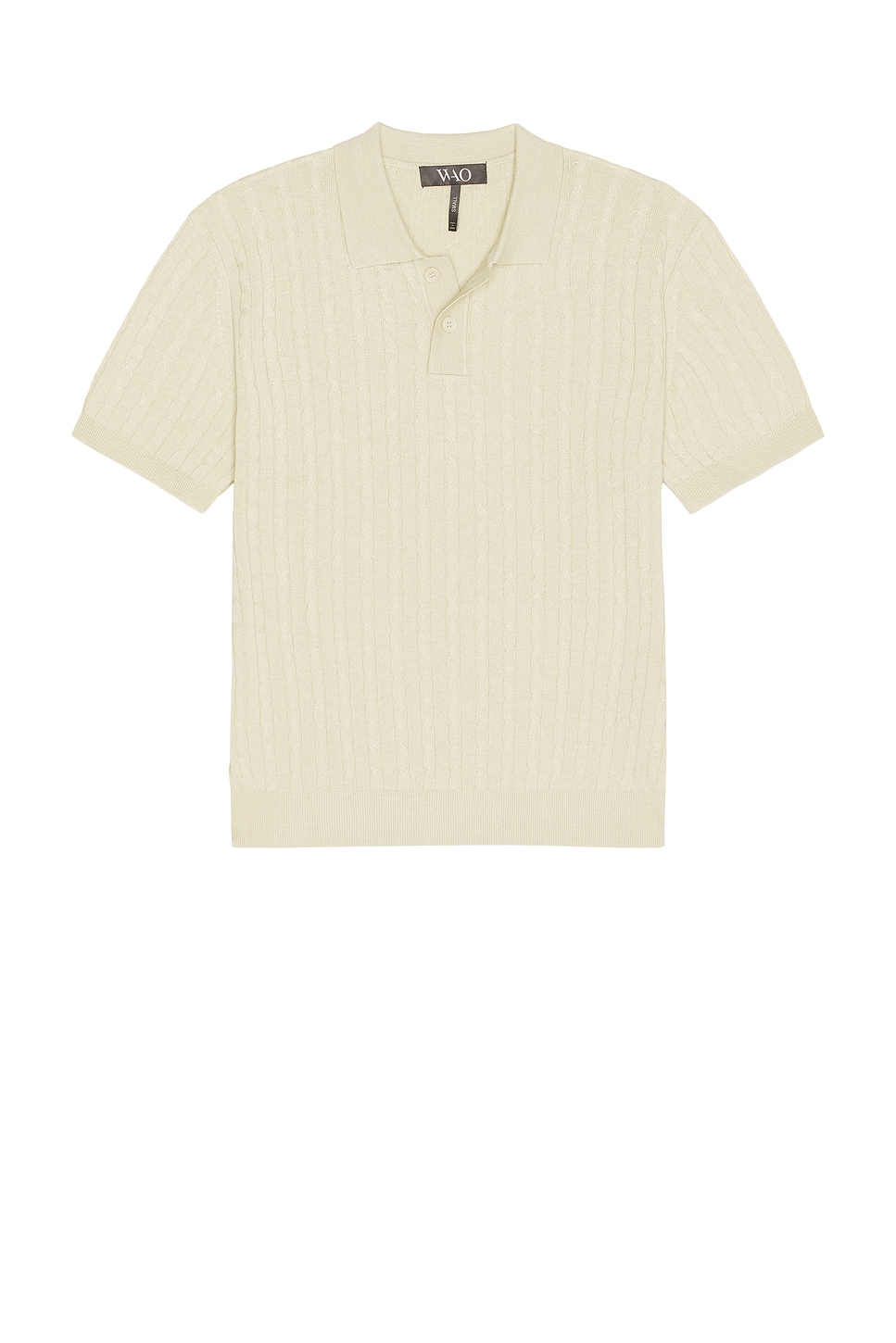 

Кабельная вязка короткий рукав поло Wao, Beige
