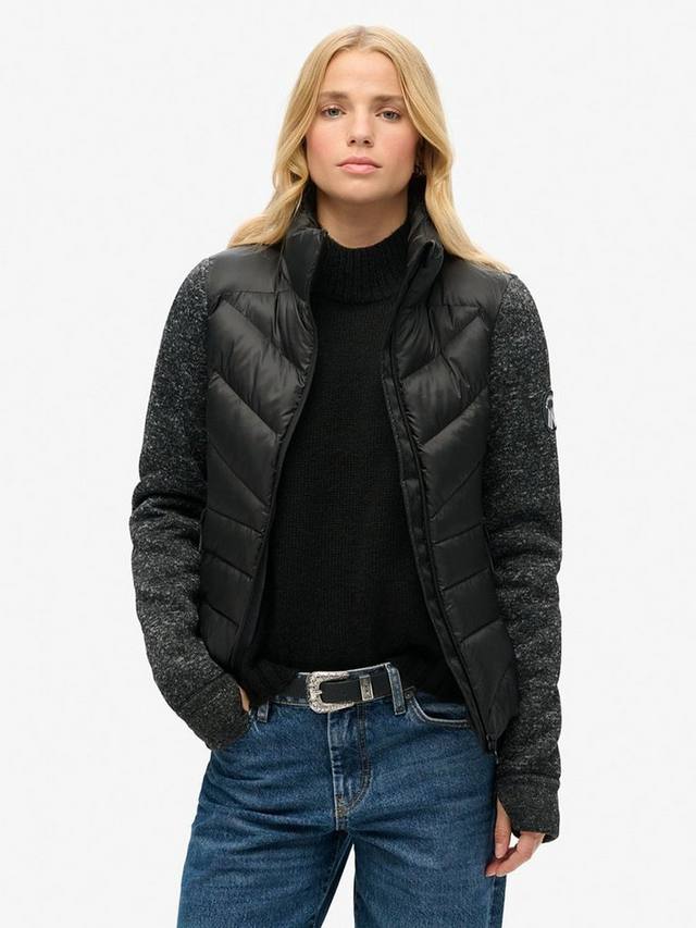 

Гибридная куртка из штормовой вязки Superdry, черный