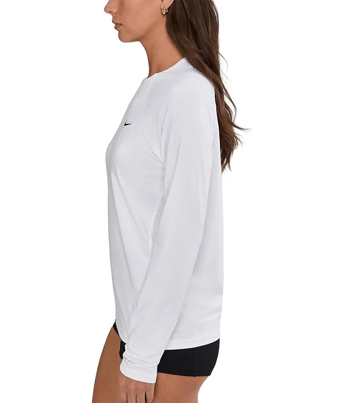 Футболка Dri-FIT UV Long Sleeve Hydroguard Nike, White — фото 3