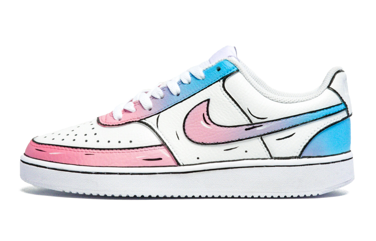 

Кроссовки Nike Skateboard Shoes Women's Low-Top White Pink