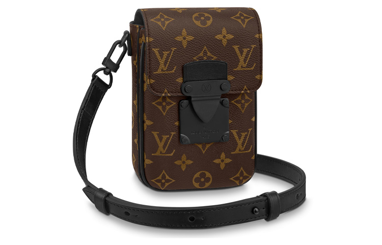 

Вертикальный носимый кошелек S Lock с монограммой Macassar Brown/Purple LOUIS VUITTON