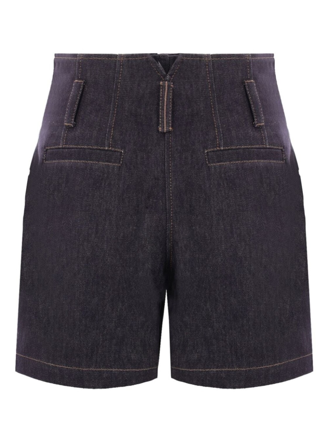

Brunello Cucinelli корсетные шорты из нелиняющего денима, синий