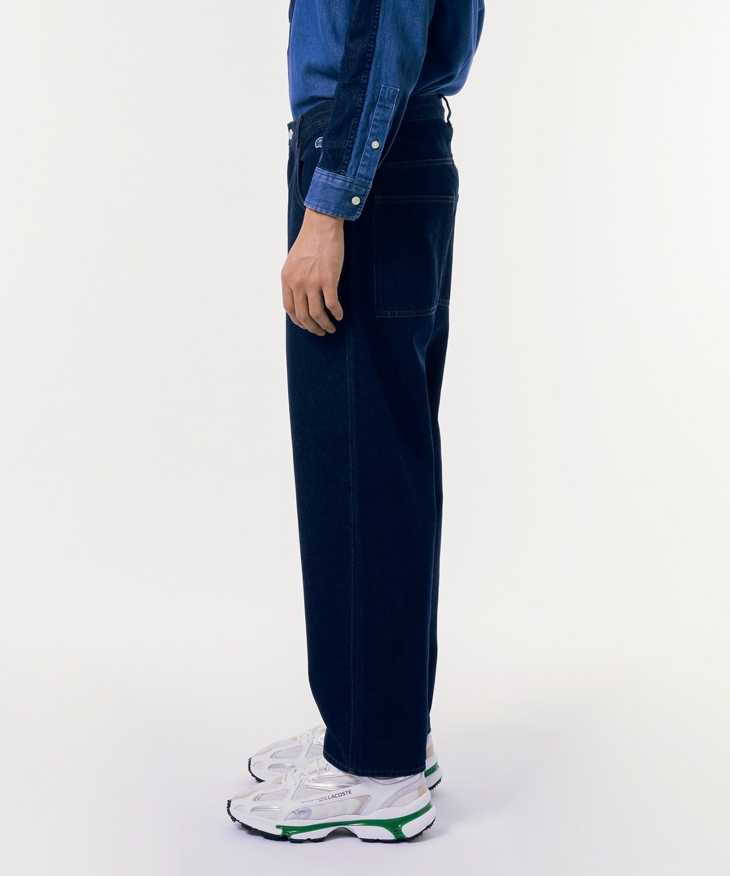 Широкие джинсовые брюки LACOSTE, Dark Indigo Blue — фото 3